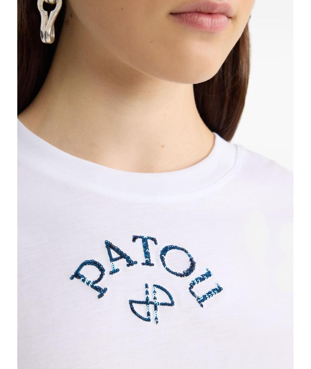 PATOU Белая хлопковая футболка, фото 2