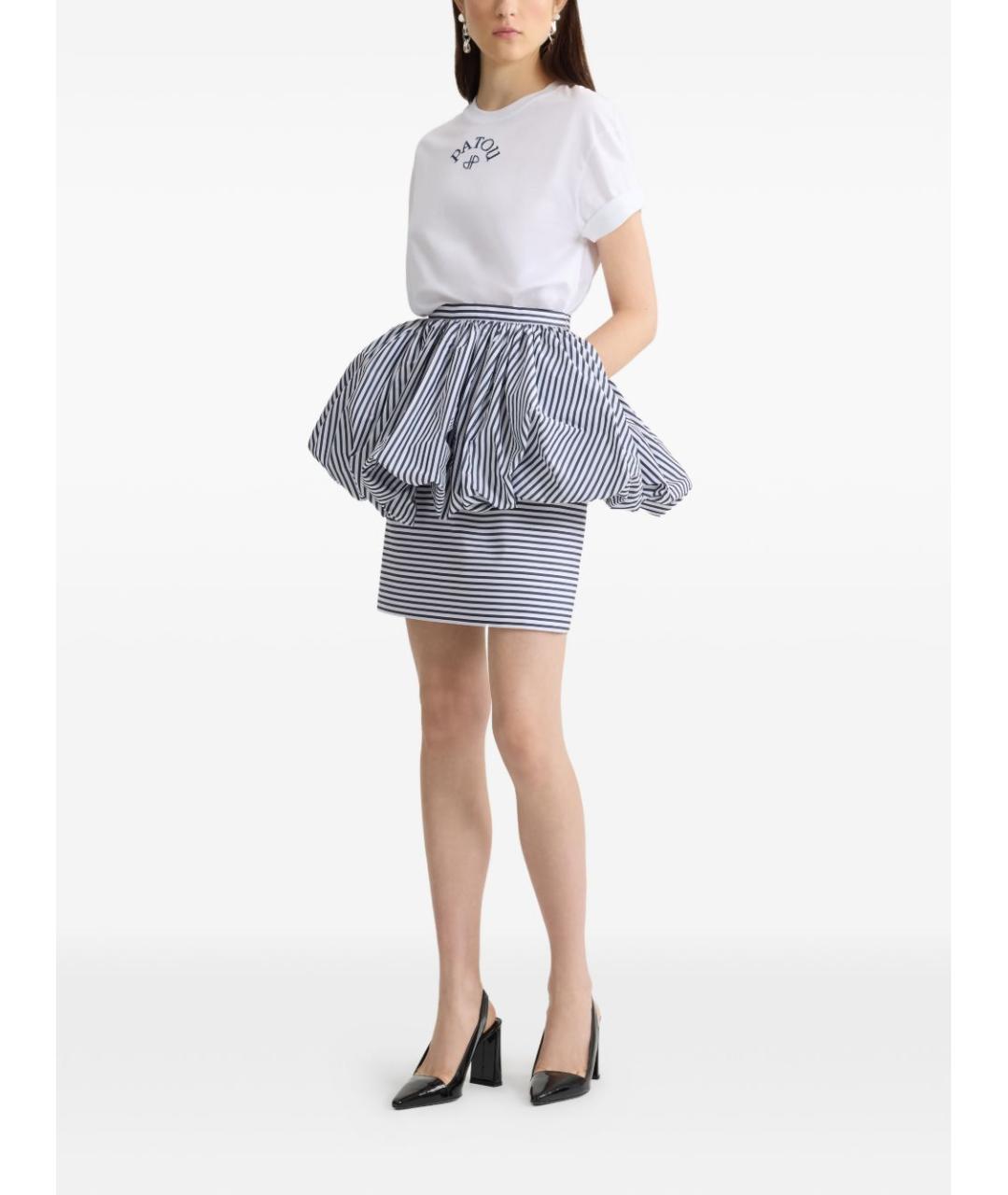 PATOU Белая хлопковая футболка, фото 5