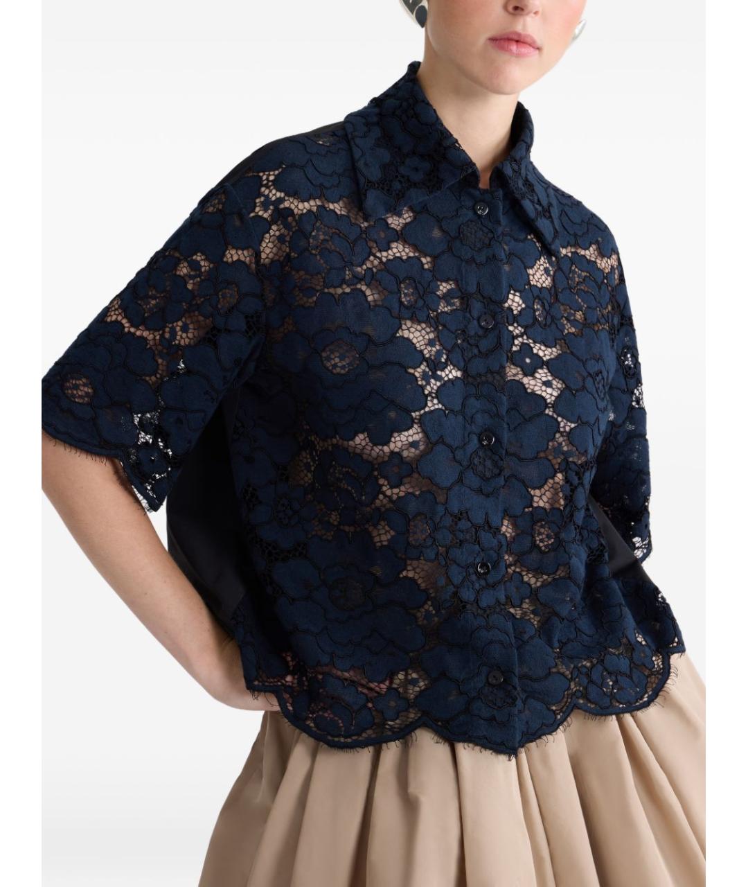 PATOU Темно-синяя хлопковая блузы, фото 3