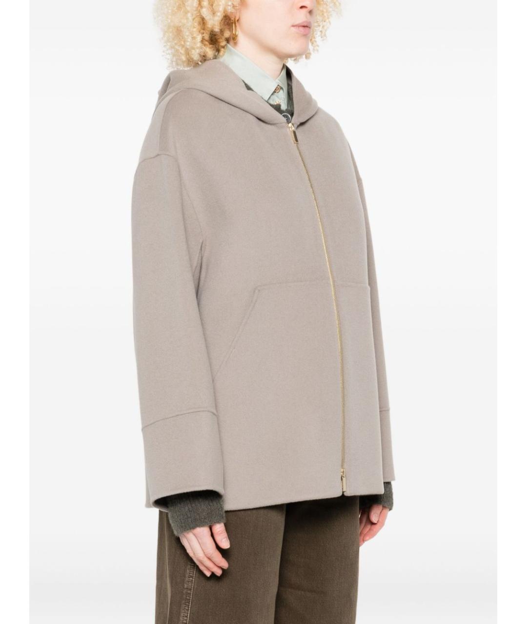'S MAX MARA Серое шерстяное пальто, фото 4