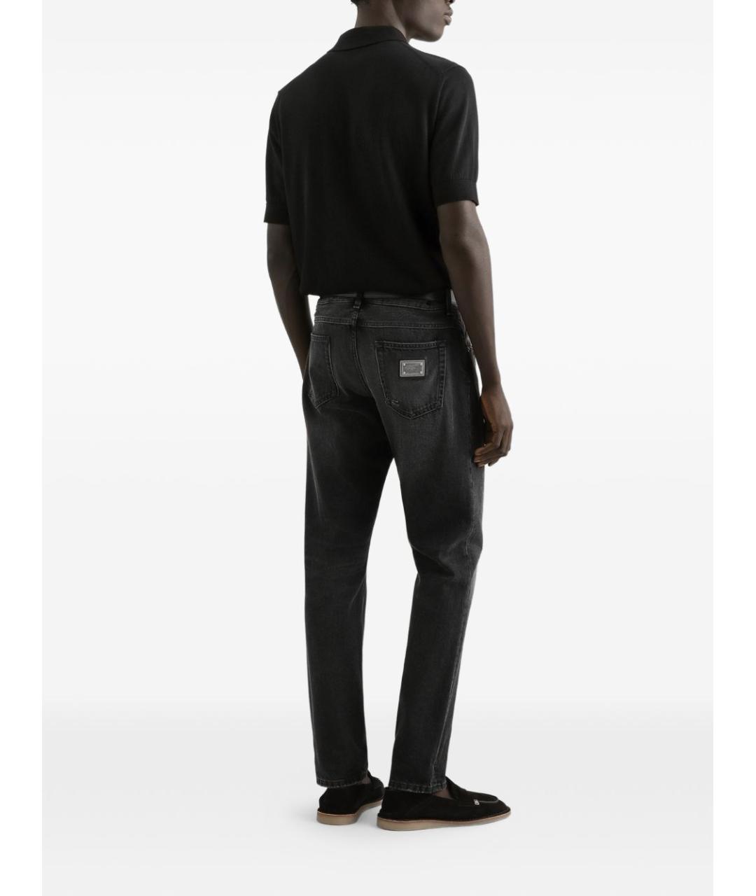 DOLCE&GABBANA Черные хлопковые джинсы скинни, фото 4