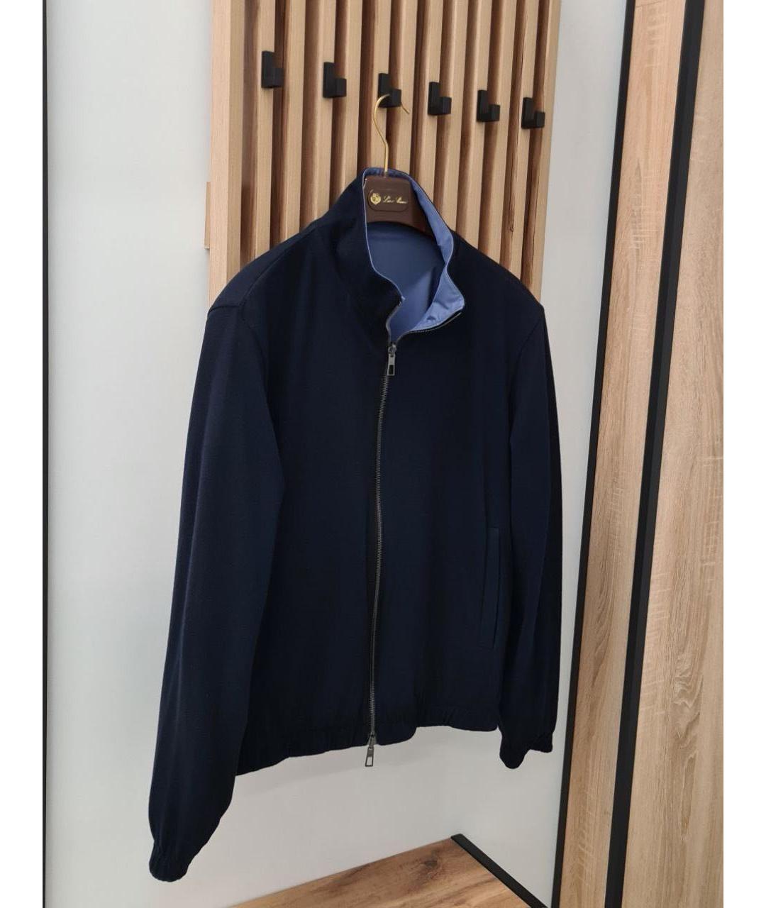 LORO PIANA Синяя полиамидовая куртка, фото 2