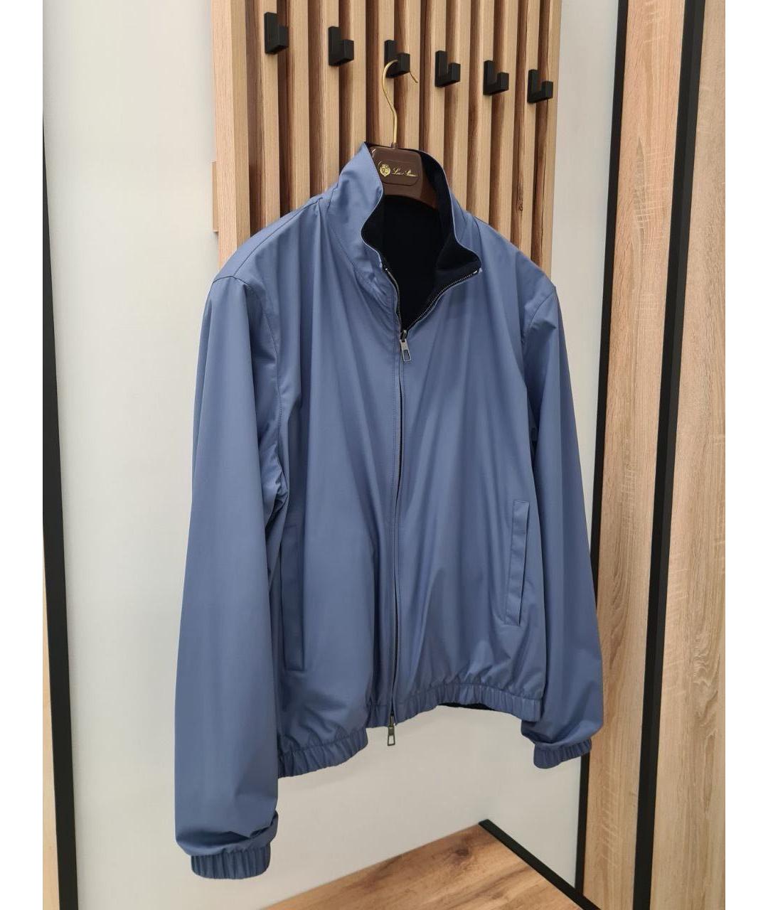 LORO PIANA Синяя полиамидовая куртка, фото 3