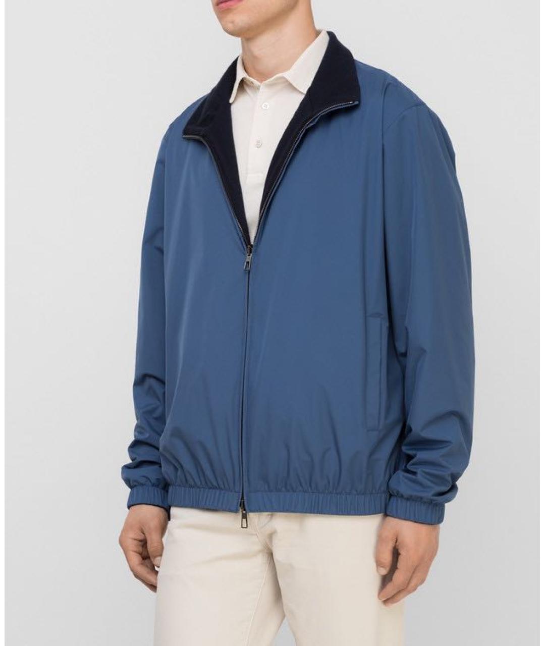 LORO PIANA Синяя полиамидовая куртка, фото 6