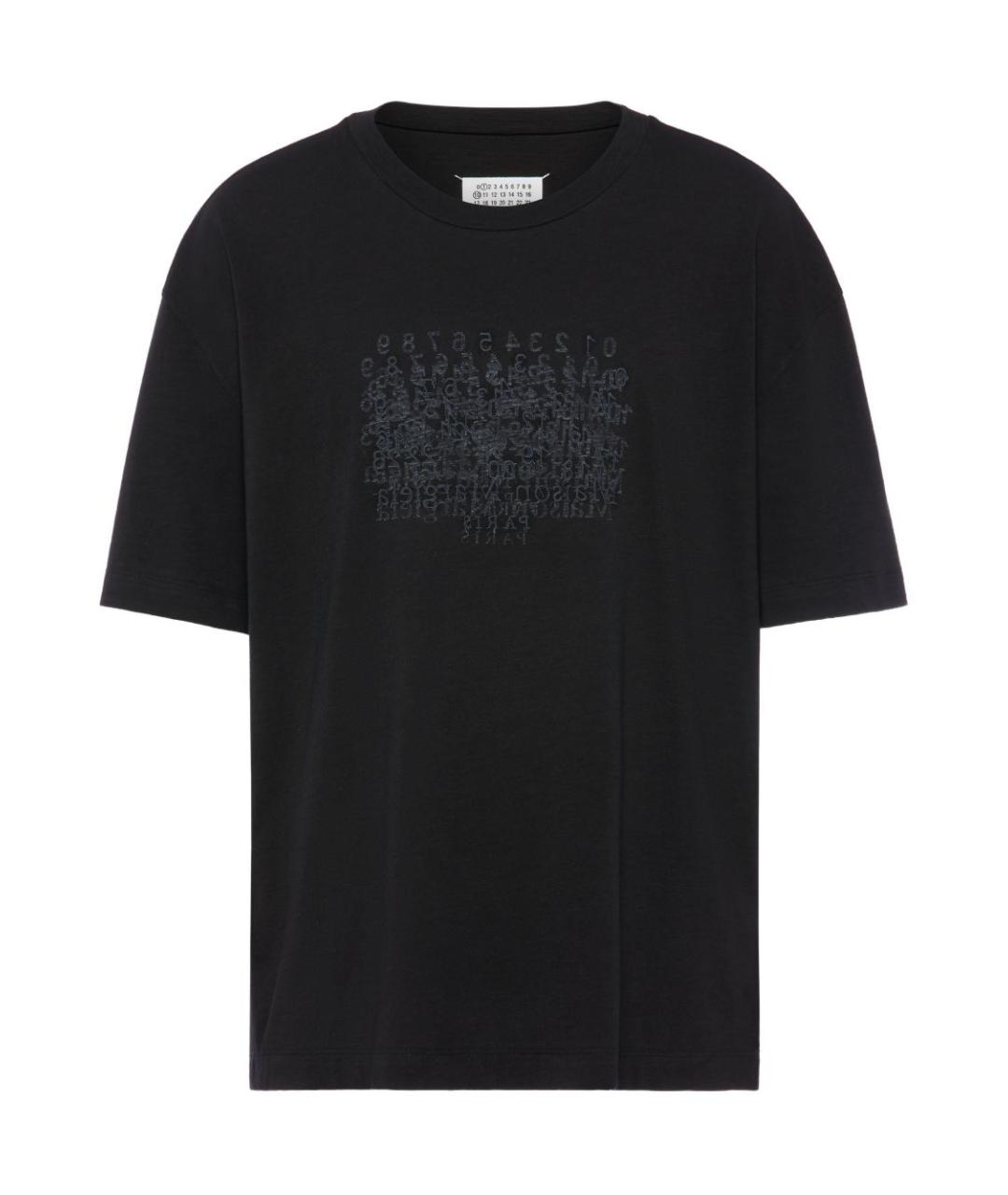 MAISON MARGIELA Черная хлопковая футболка, фото 1