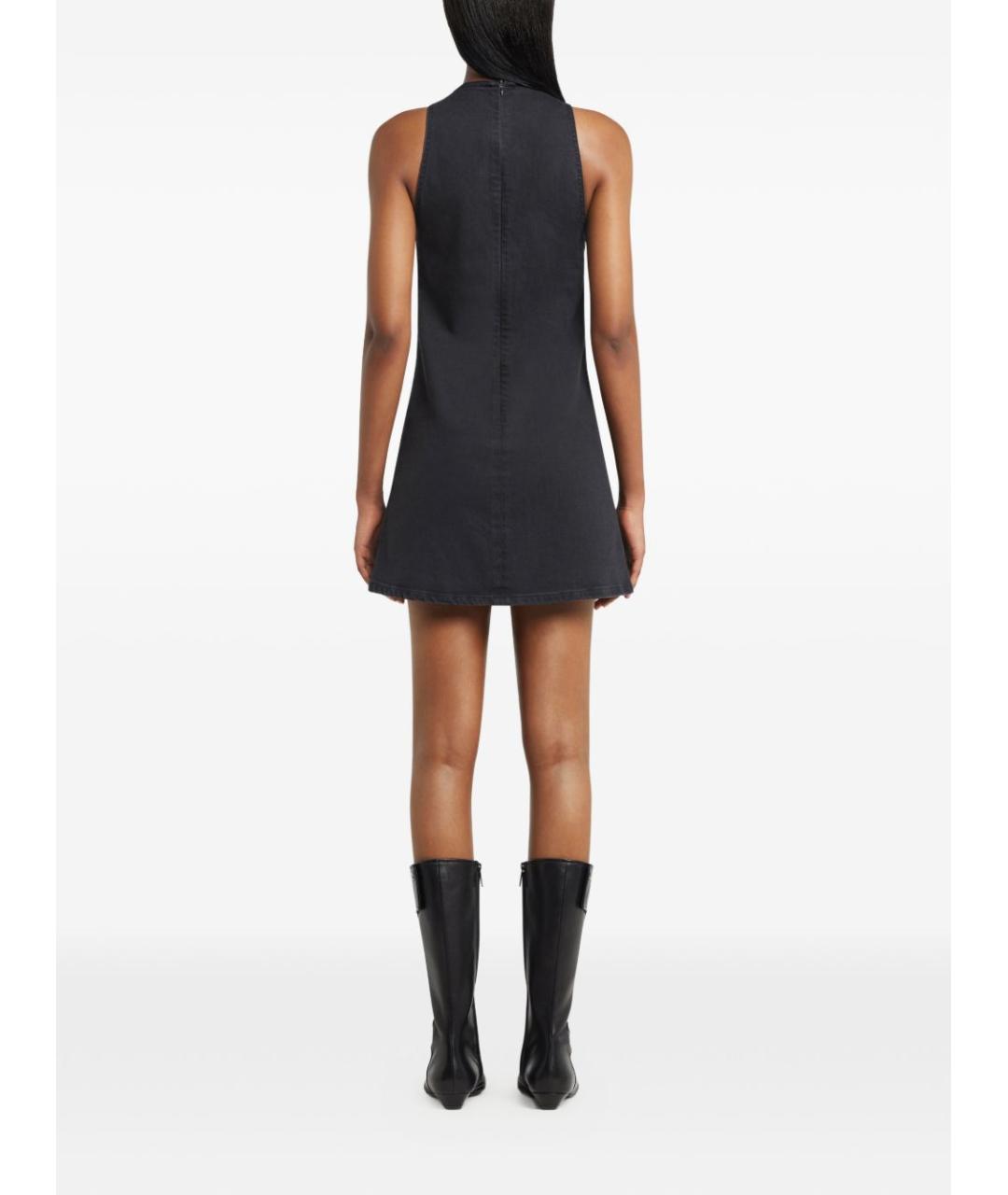 COURREGES Черное хлопковое повседневное платье, фото 4