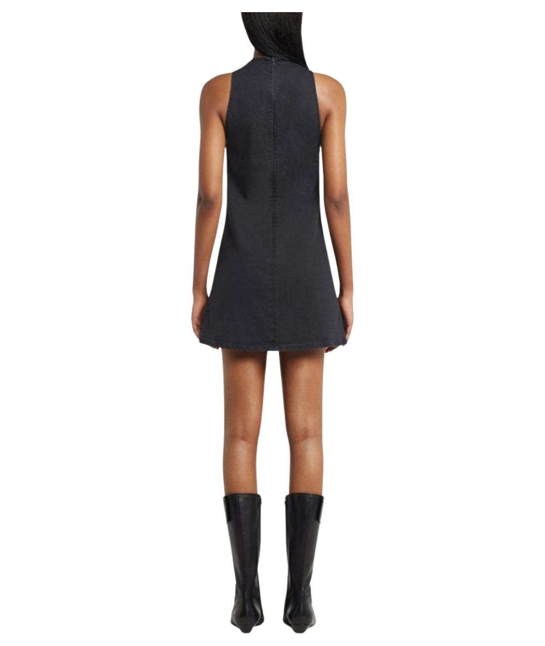 COURREGES Черное хлопковое повседневное платье, фото 4