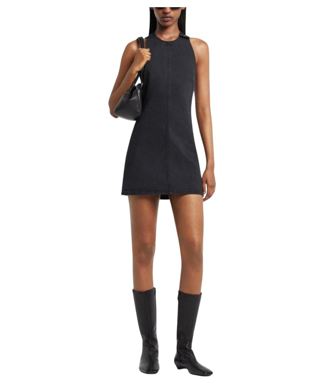 COURREGES Черное хлопковое повседневное платье, фото 3