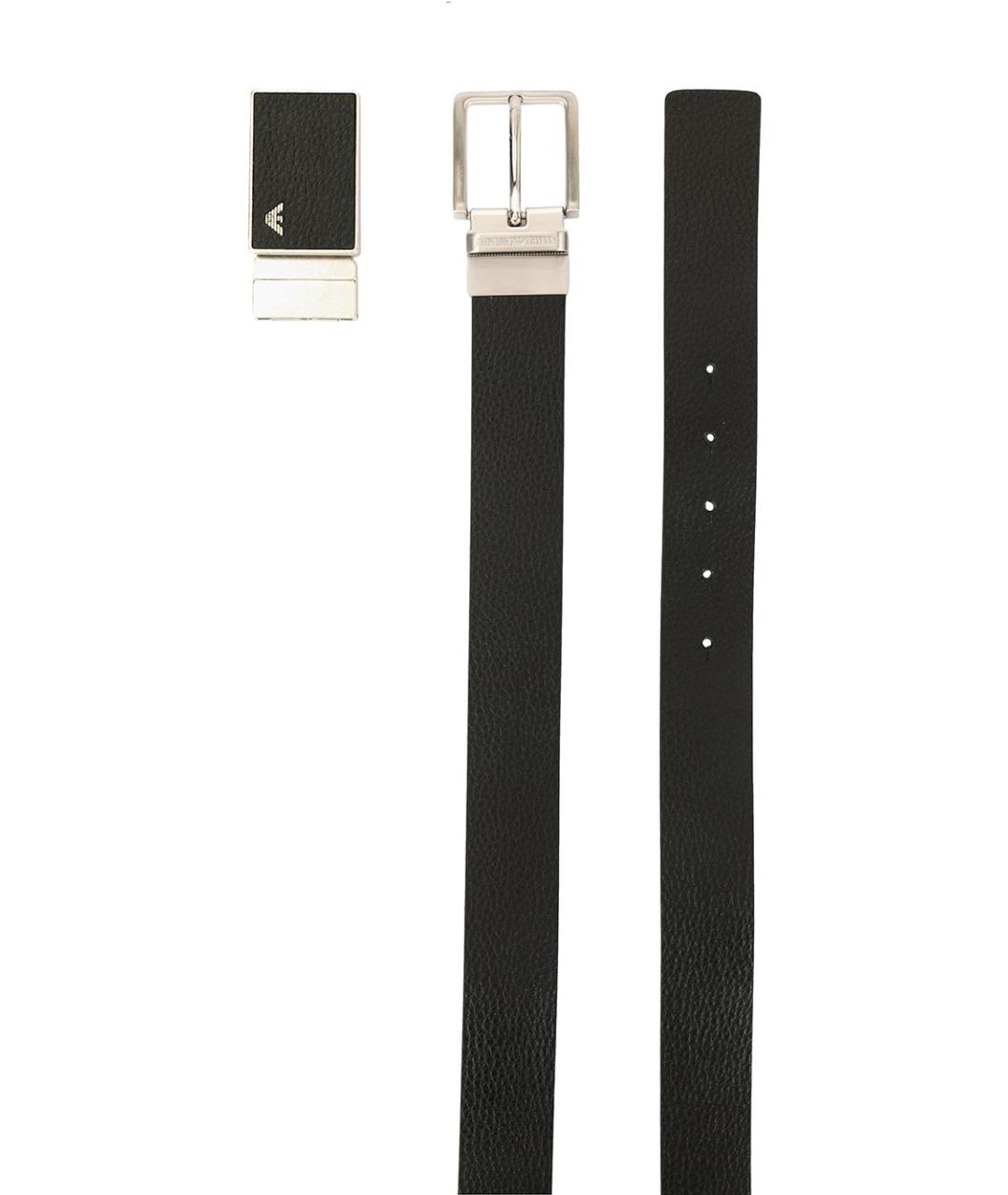 EMPORIO ARMANI Коричневый кожаный ремень, фото 2