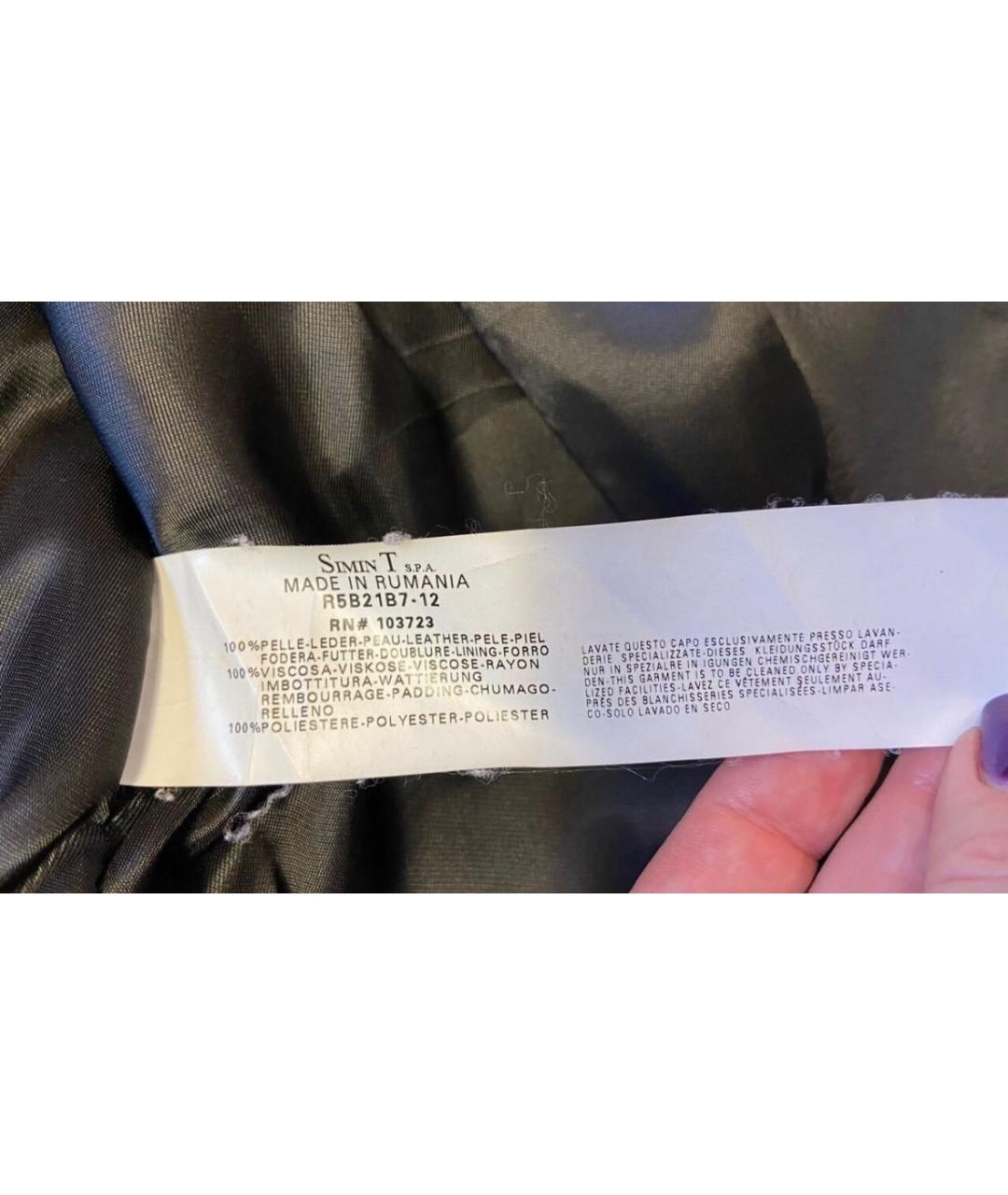 ARMANI JEANS Черная кожаная куртка, фото 6