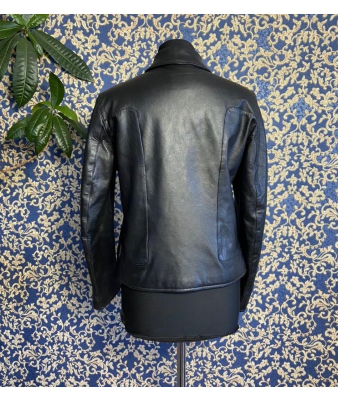 ARMANI JEANS Черная кожаная куртка, фото 2