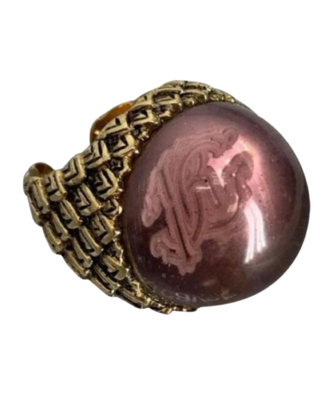 ROBERTO CAVALLI Розовое металлическое кольцо, фото 1