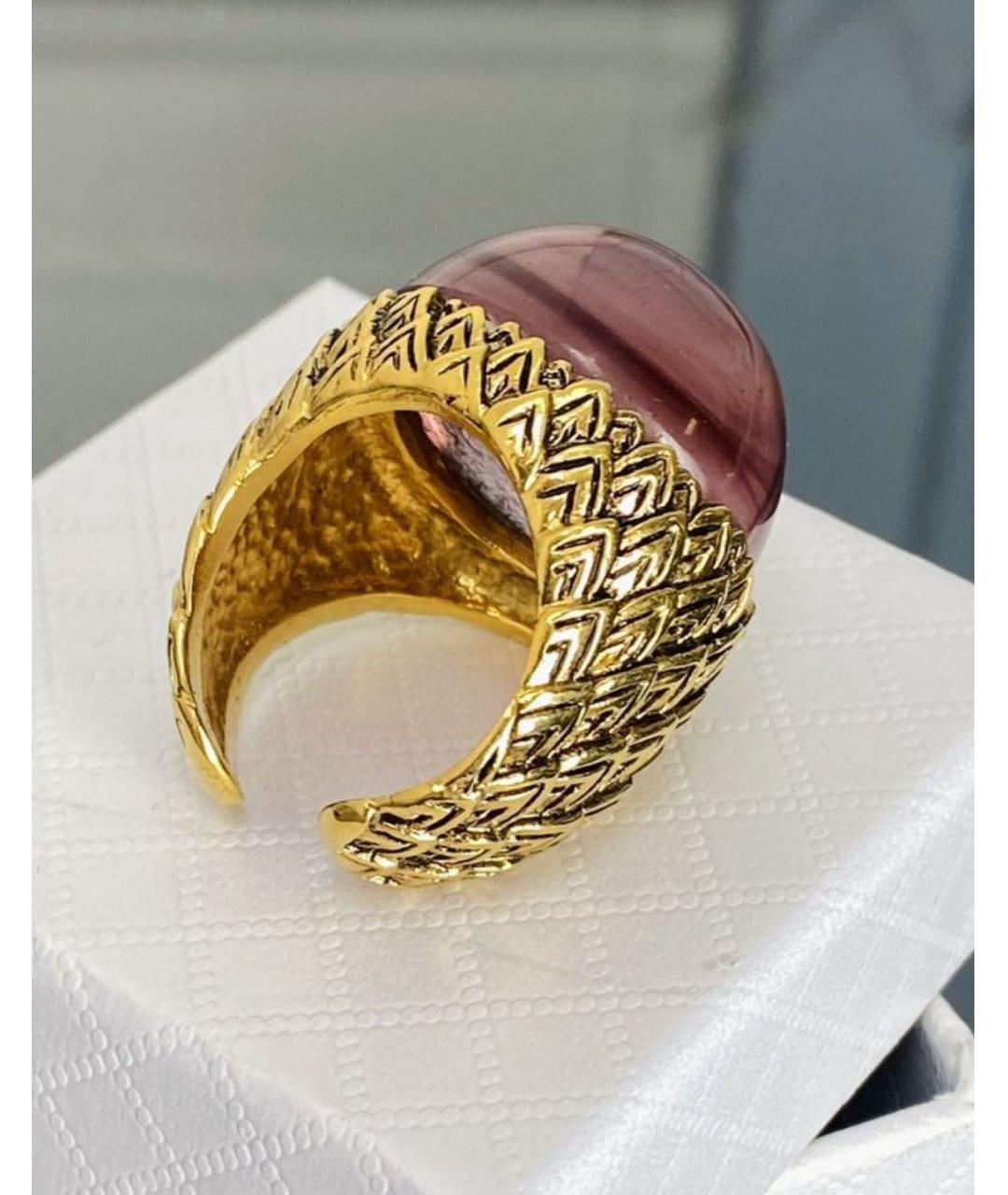 ROBERTO CAVALLI Розовое металлическое кольцо, фото 3