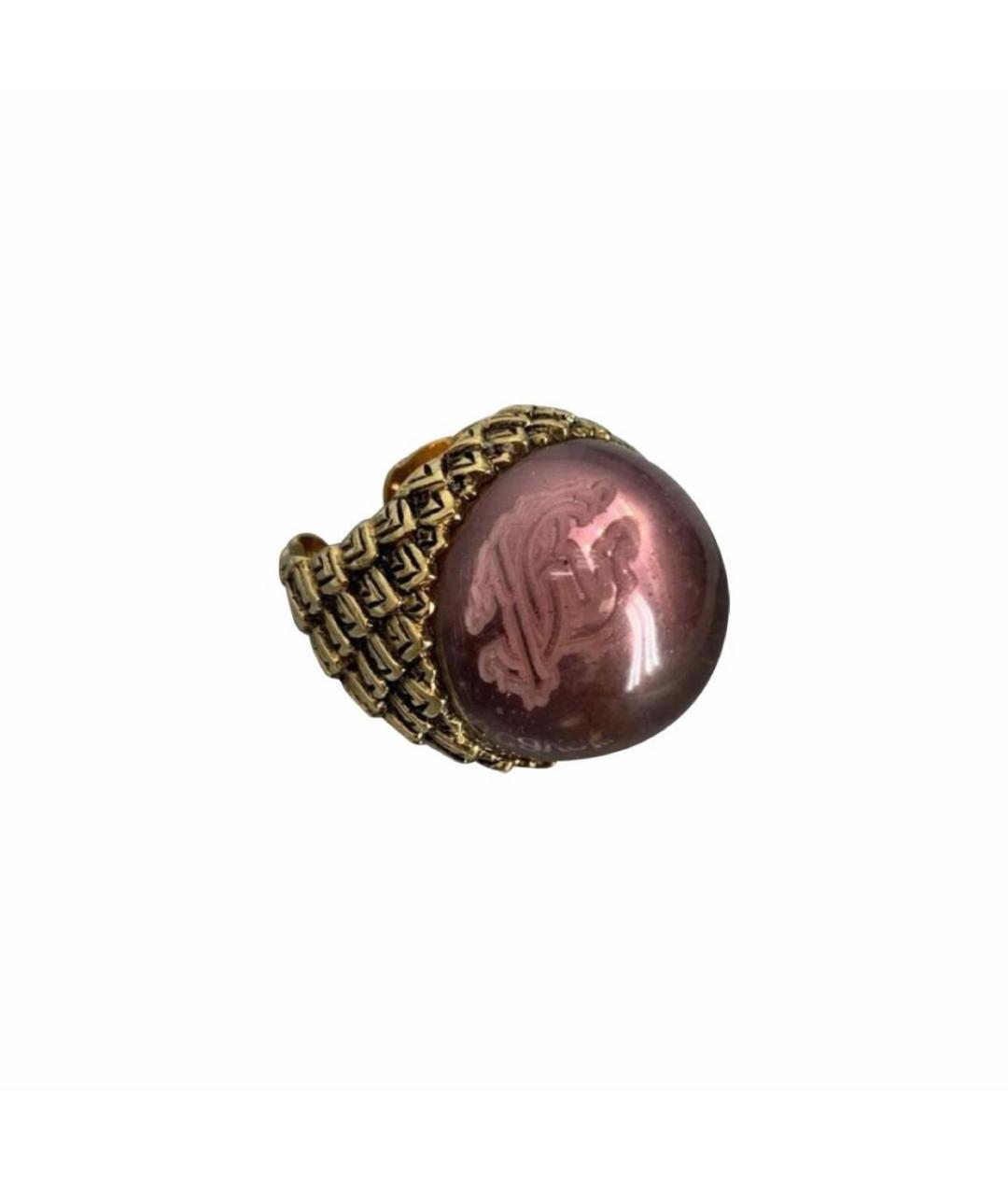 ROBERTO CAVALLI Розовое металлическое кольцо, фото 9