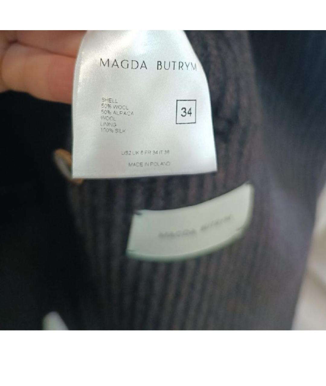 MAGDA BUTRYM Коричневое шерстяное пальто, фото 6