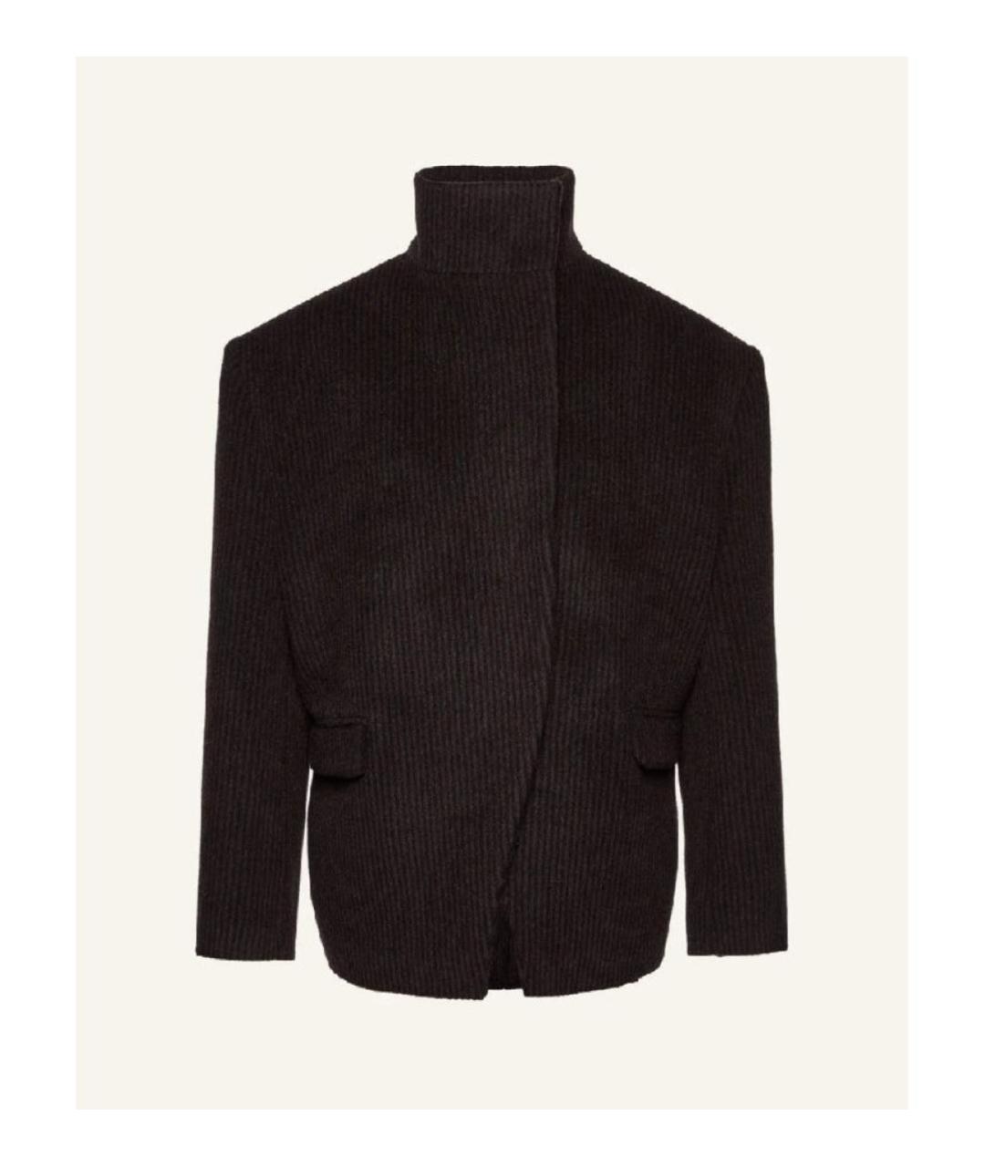 MAGDA BUTRYM Коричневое шерстяное пальто, фото 8