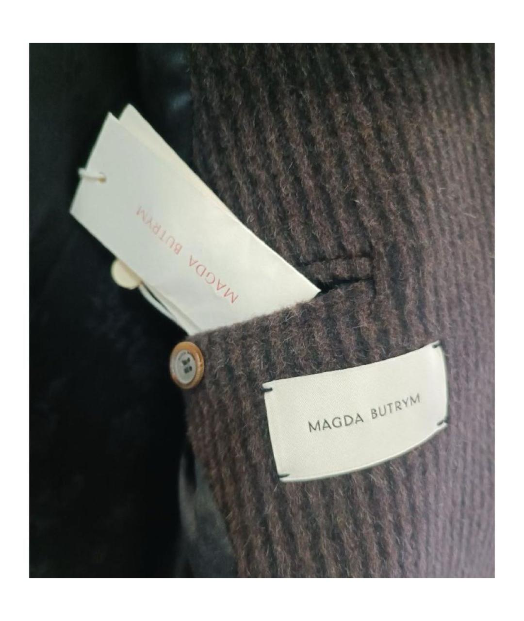 MAGDA BUTRYM Коричневое шерстяное пальто, фото 3