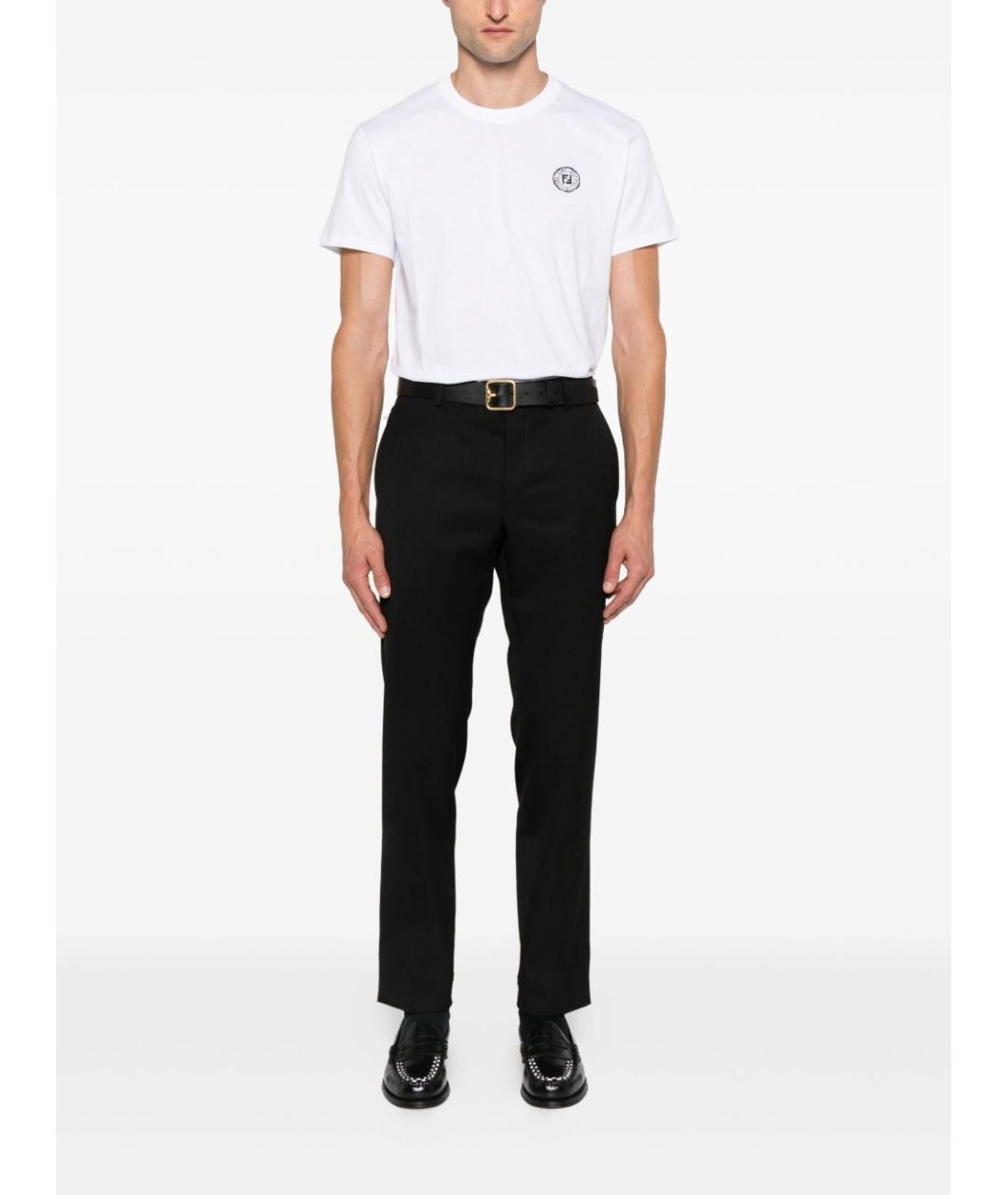 FENDI Белая хлопковая футболка, фото 4