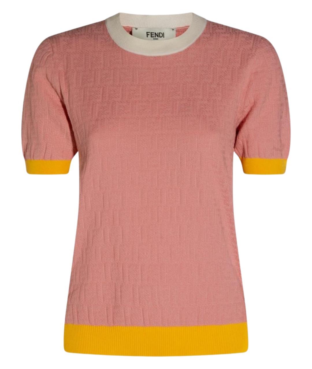 FENDI Розовый хлопковый джемпер / свитер, фото 1