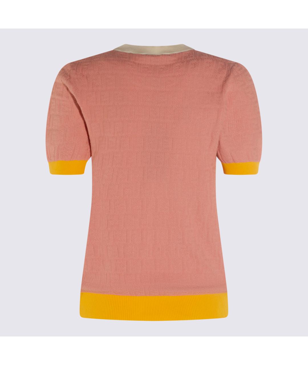 FENDI Розовый хлопковый джемпер / свитер, фото 2