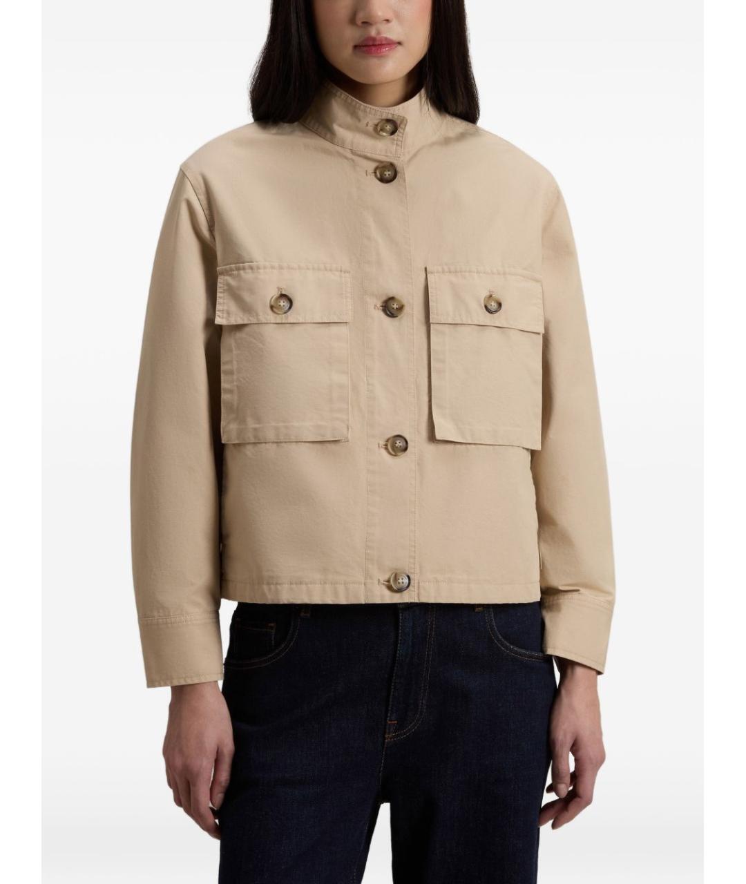 WOOLRICH Бежевая хлопковая куртка, фото 4