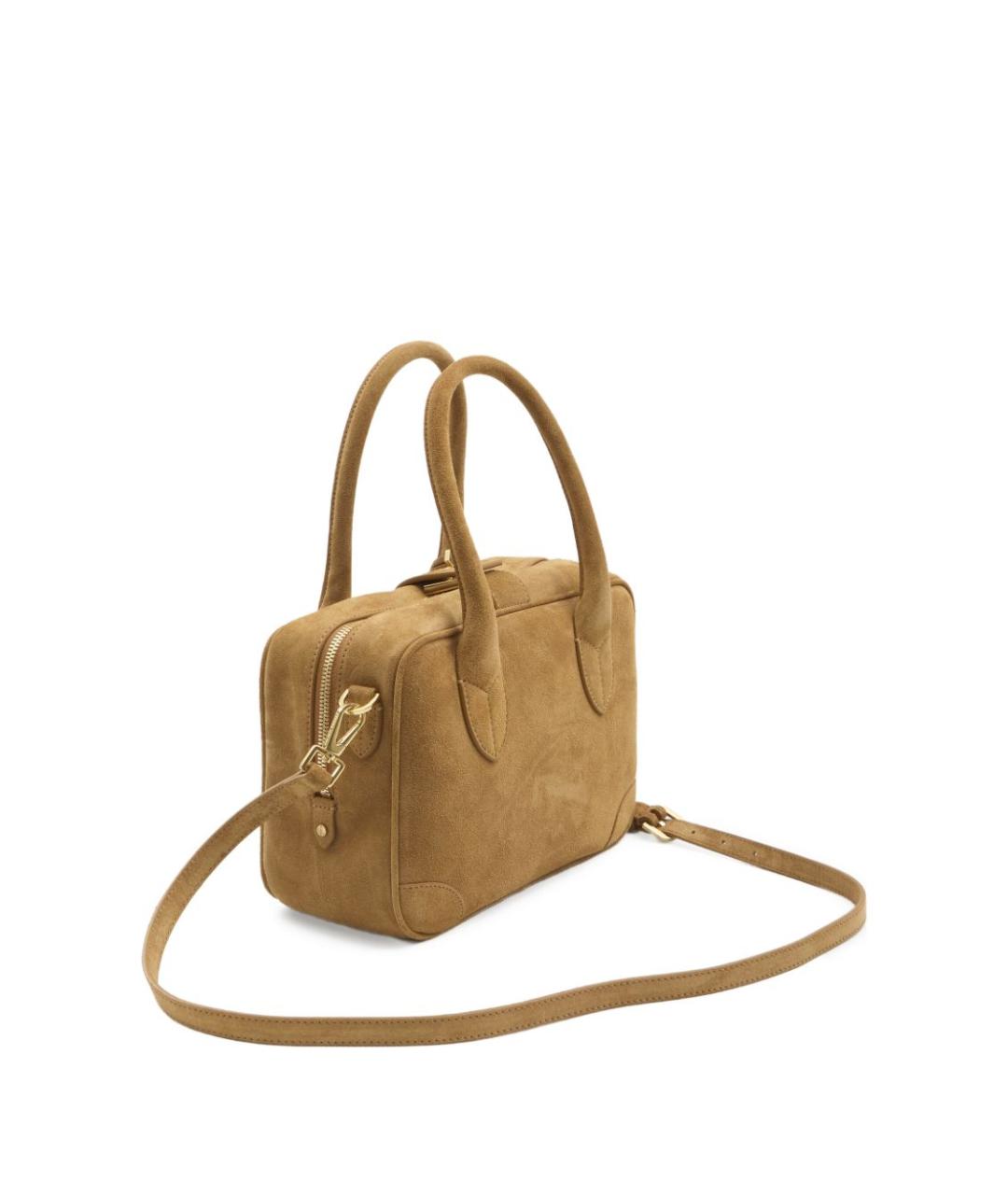 GOLDEN GOOSE DELUXE BRAND Бежевая замшевая сумка тоут, фото 3