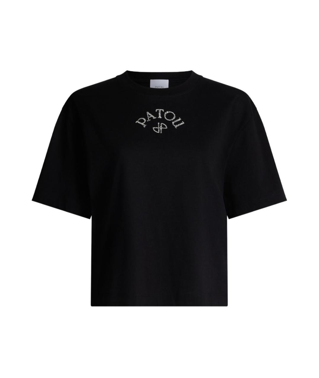 PATOU Черная хлопковая футболка, фото 1
