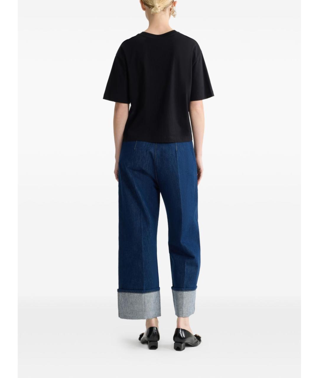 PATOU Черная хлопковая футболка, фото 4