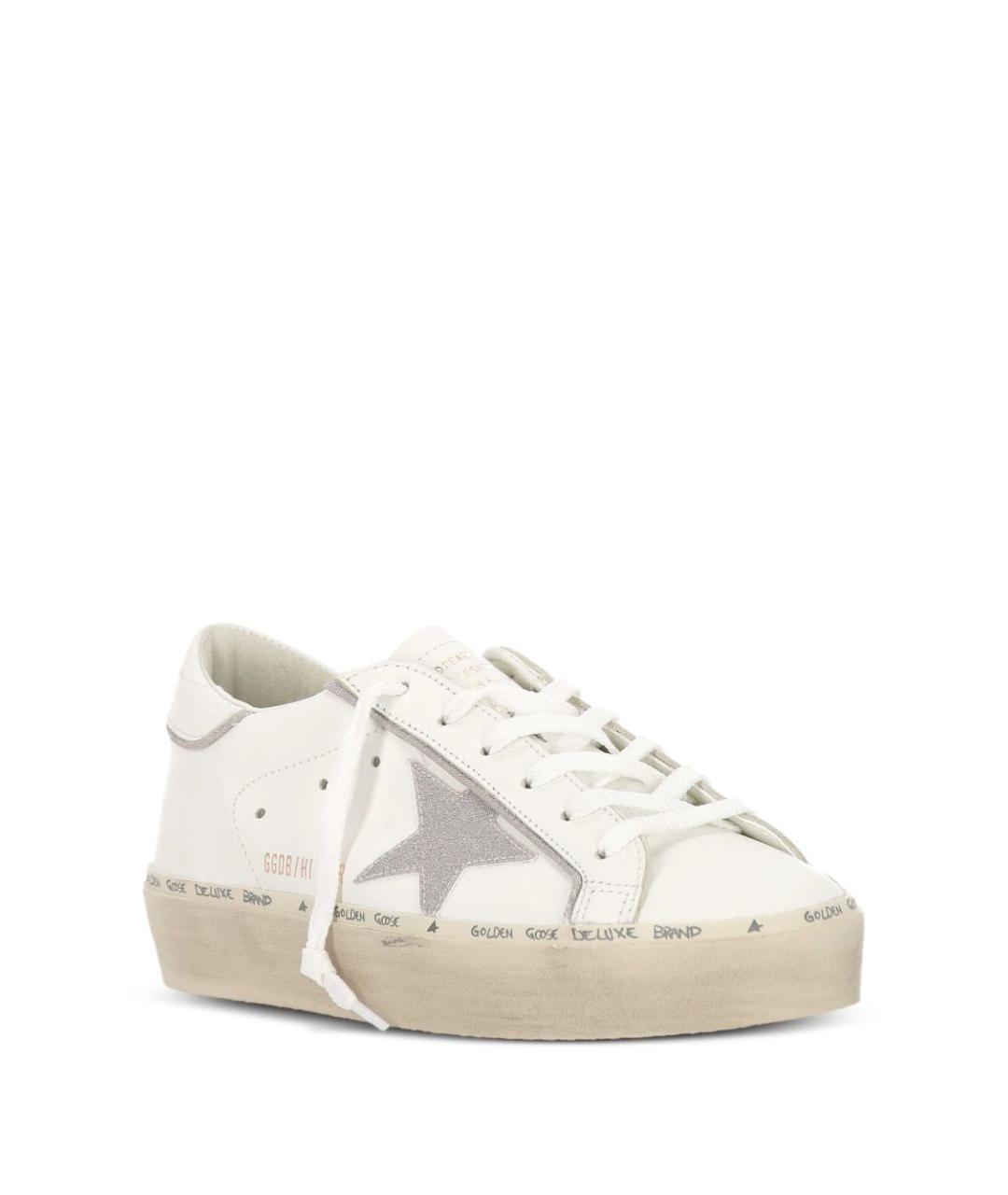 GOLDEN GOOSE Белые кожаные кеды, фото 2