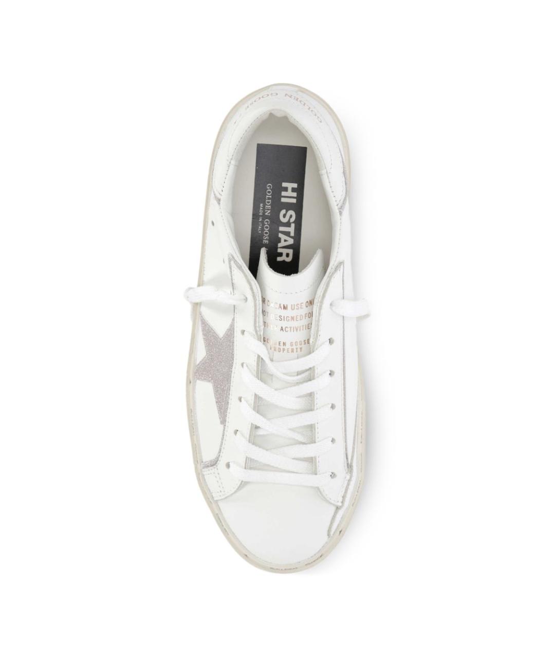GOLDEN GOOSE Белые кожаные кеды, фото 3