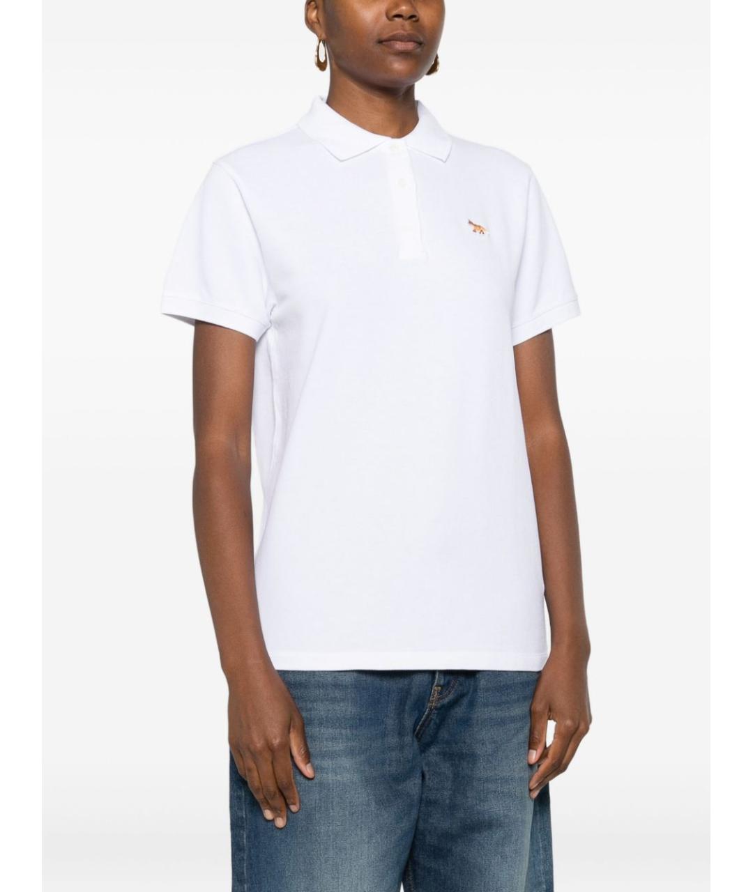 MAISON KITSUNE Белая хлопковая футболка, фото 3