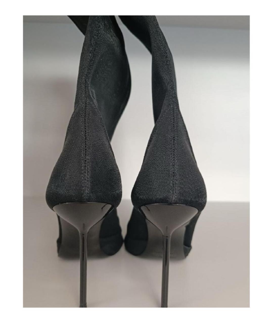 PARIS TEXAS Черные текстильные полусапоги, фото 4