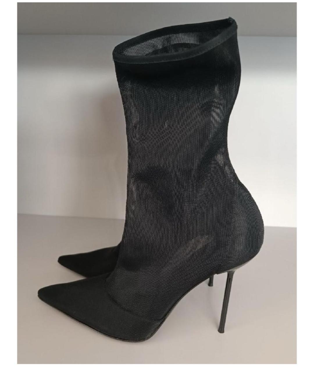 PARIS TEXAS Черные текстильные полусапоги, фото 8