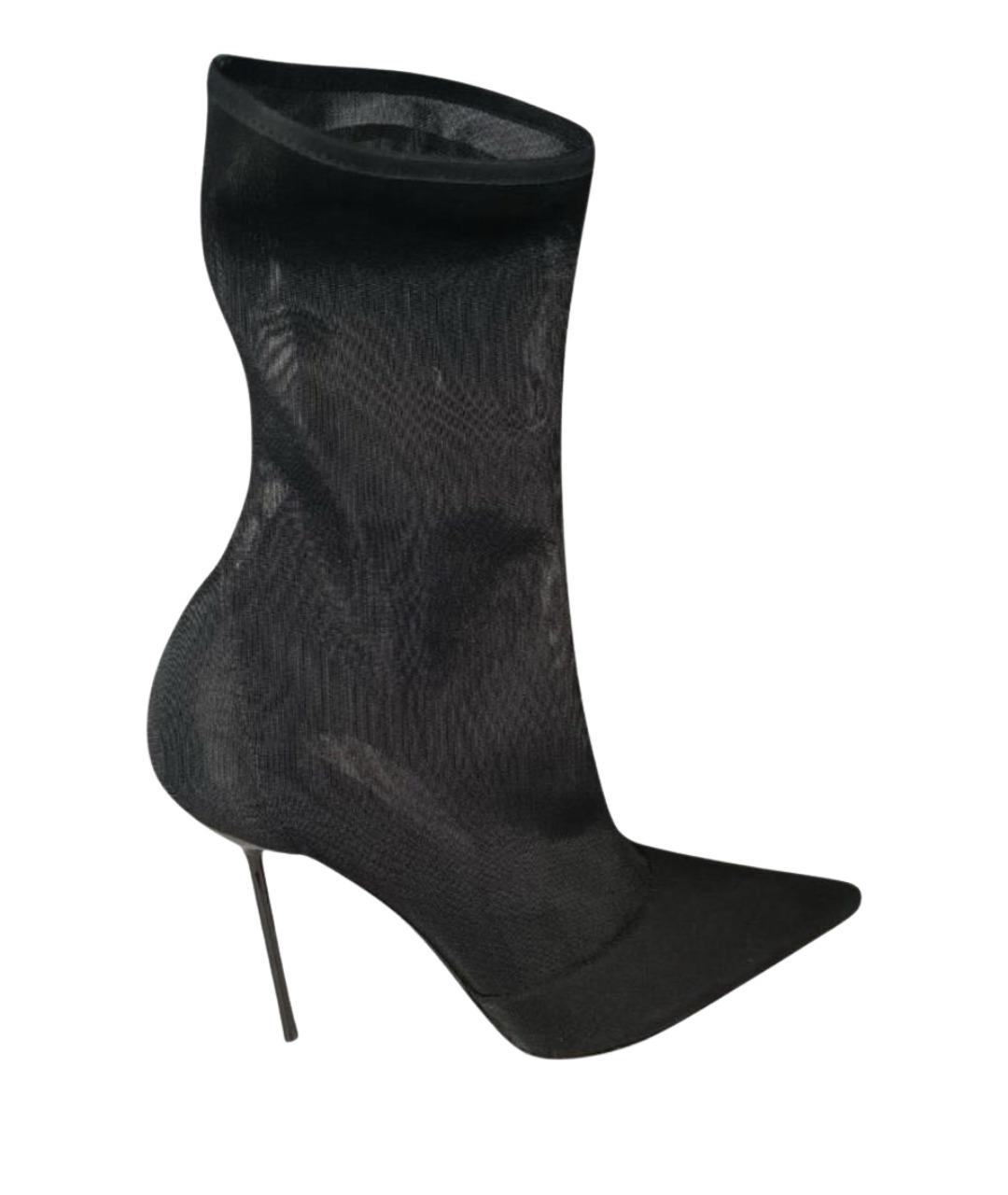 PARIS TEXAS Черные текстильные полусапоги, фото 1