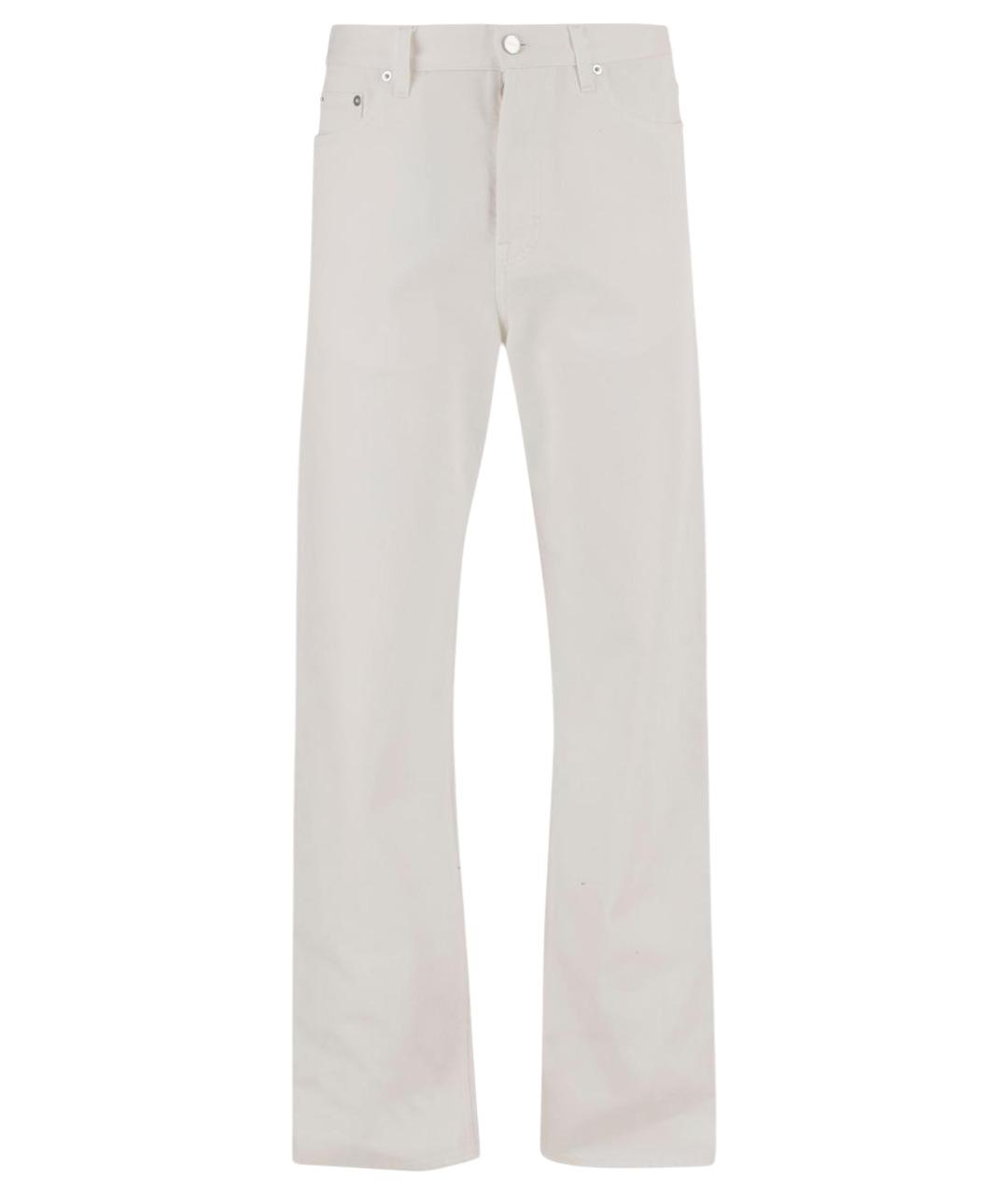 GUCCI Белые хлопковые прямые джинсы, фото 1