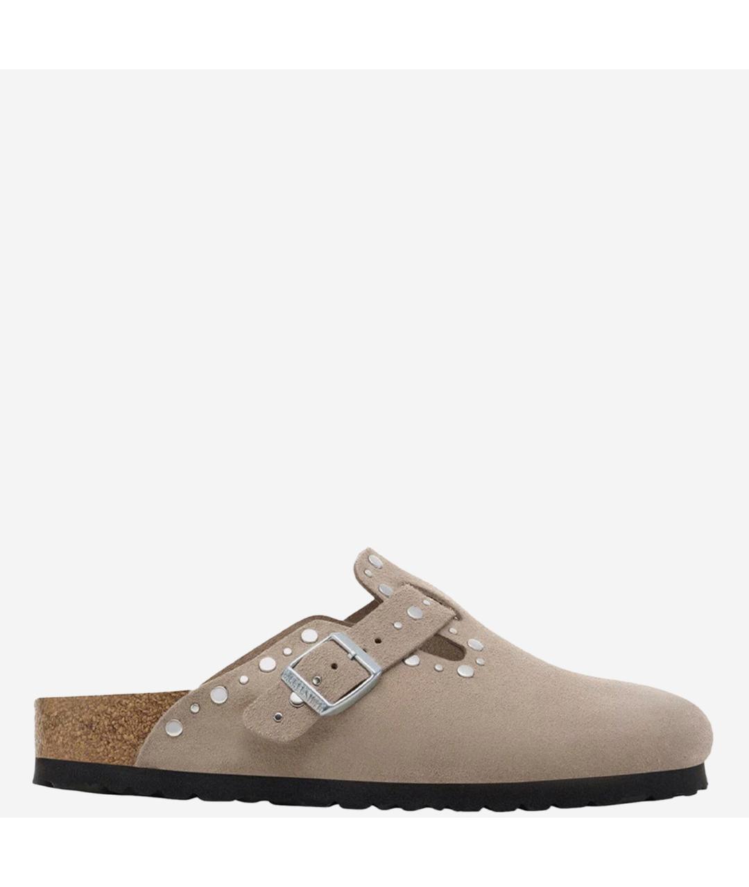 BIRKENSTOCK Бежевые замшевые мюли, фото 6