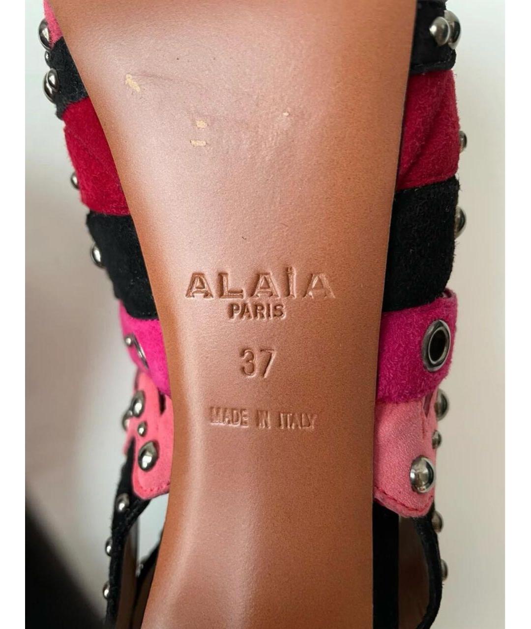 ALAIA Мульти замшевые босоножки, фото 6