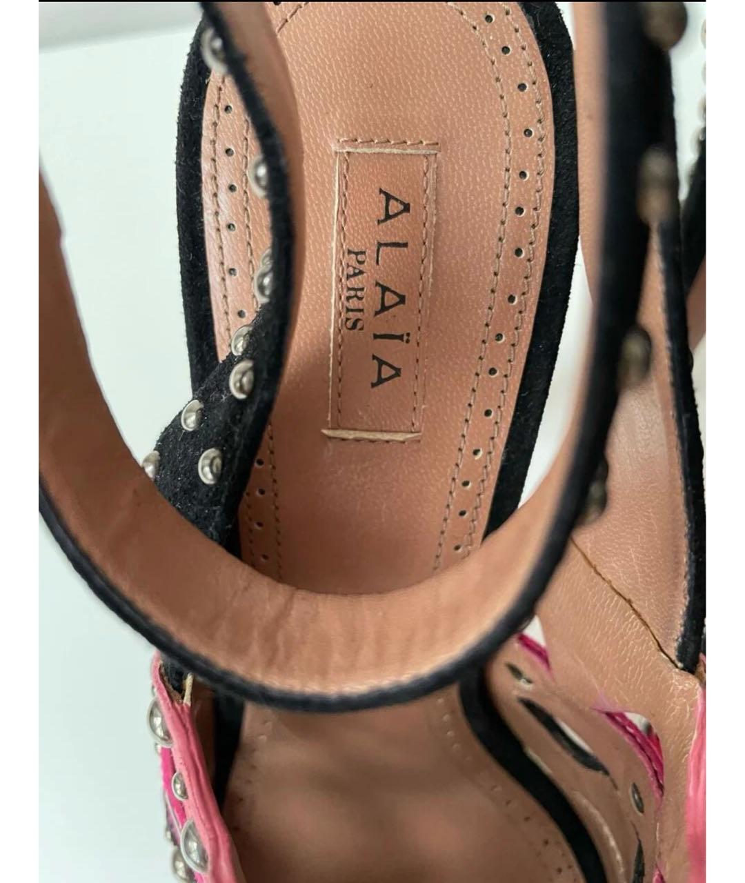 ALAIA Мульти замшевые босоножки, фото 5