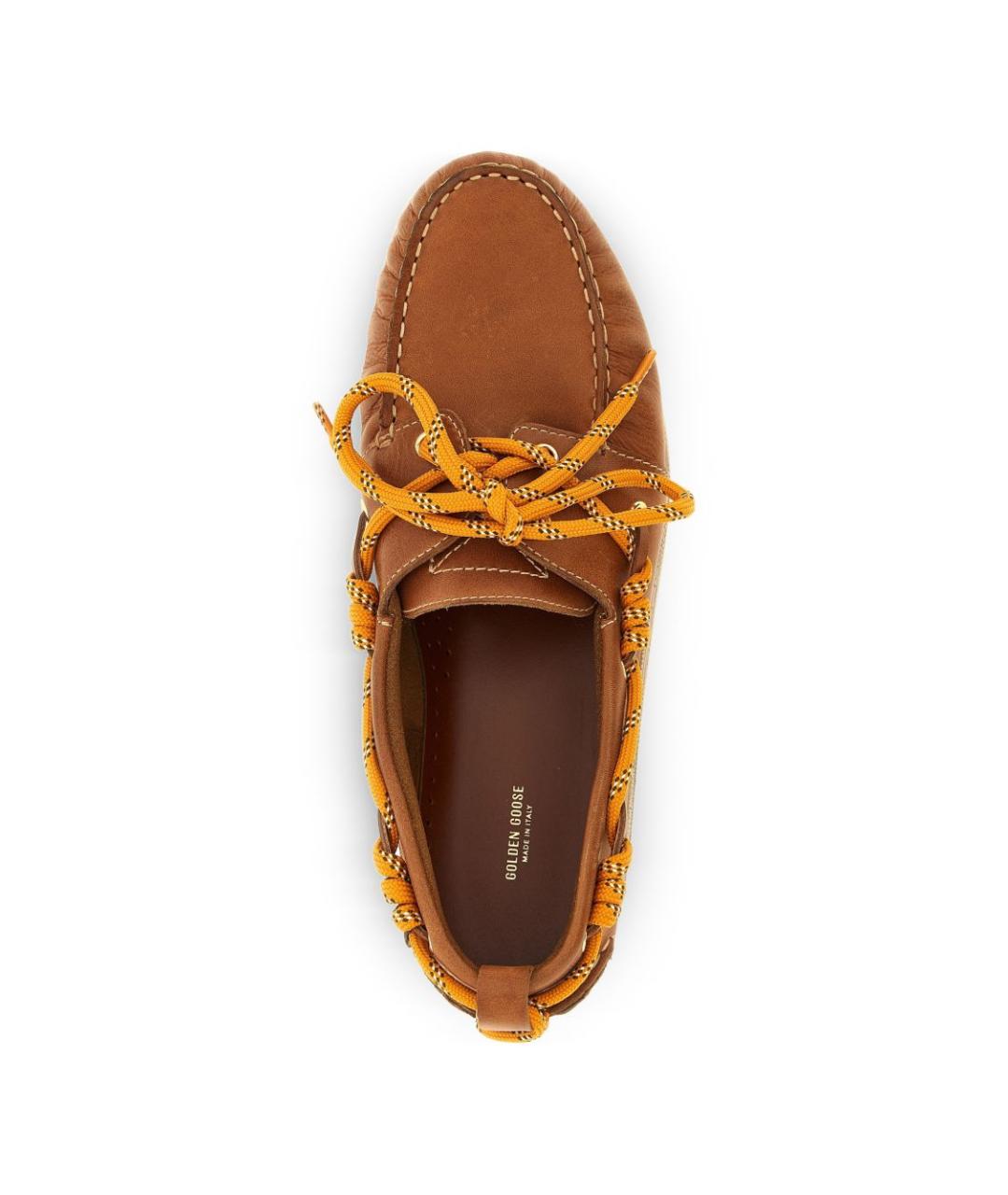 GOLDEN GOOSE DELUXE BRAND Коричневые кожаные лоферы, фото 4