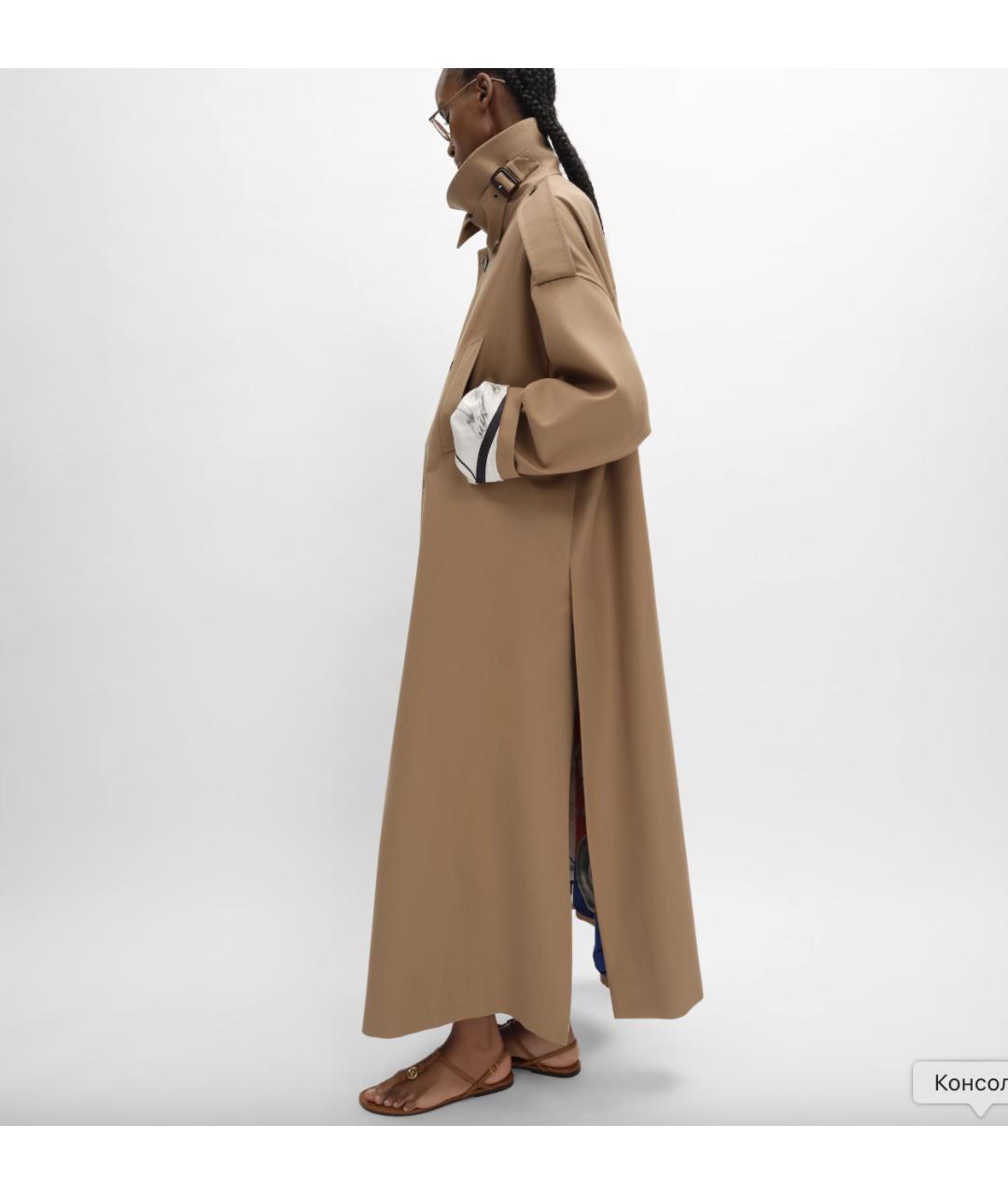 CELINE Бежевый шерстяной тренч/плащ, фото 3