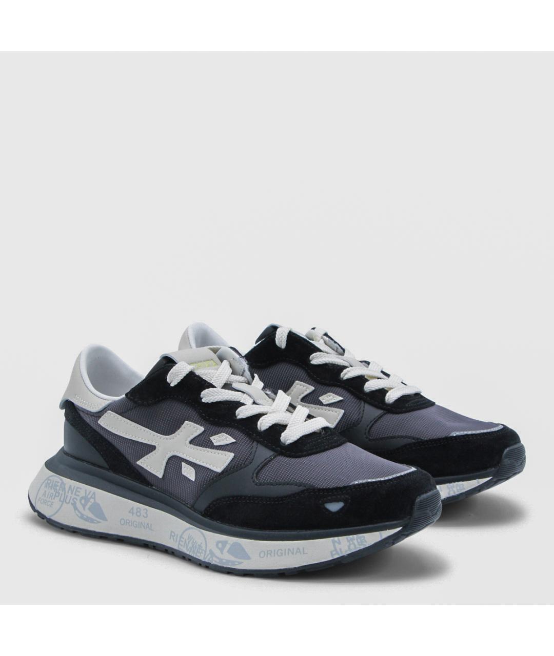 PREMIATA Синие текстильные кроссовки, фото 2