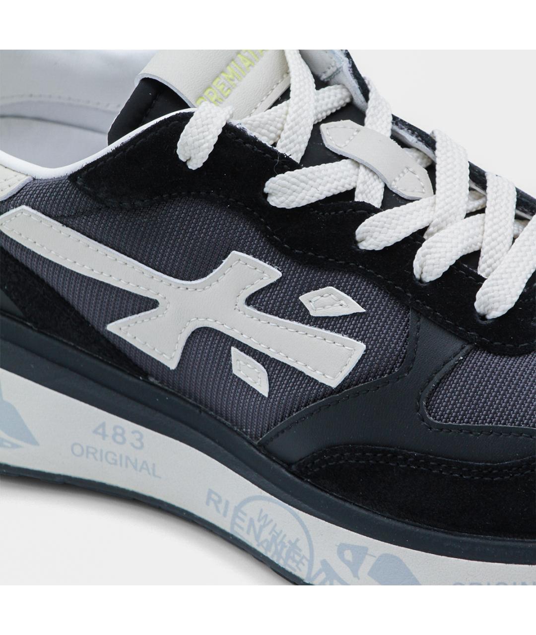 PREMIATA Синие текстильные кроссовки, фото 4