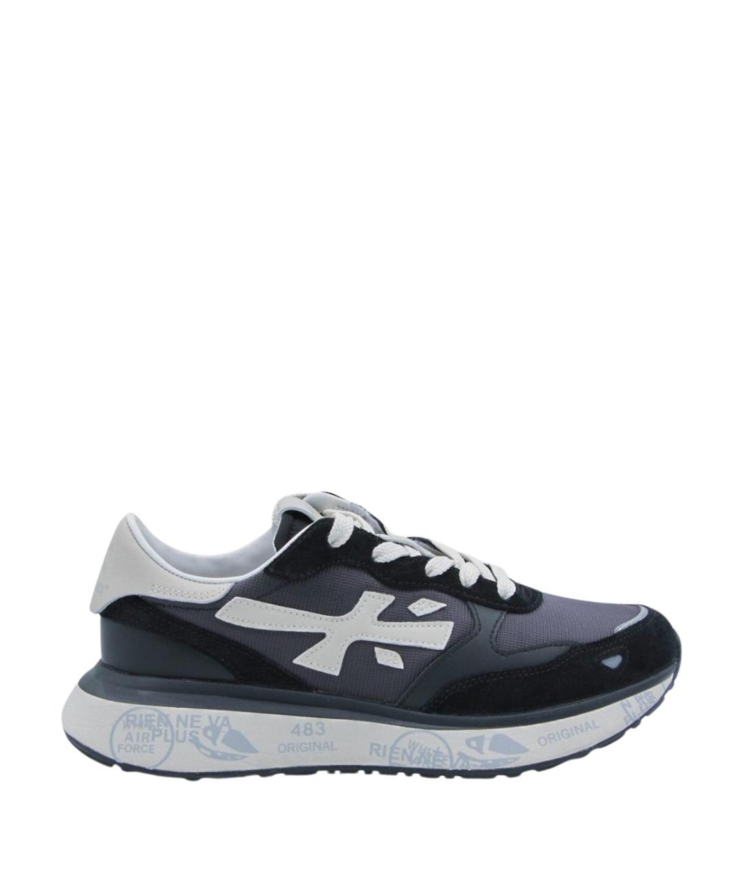 PREMIATA Синие текстильные кроссовки, фото 1