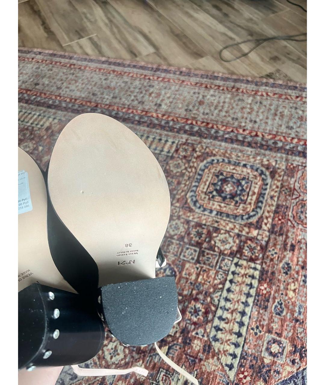 NO. 21 Зеленые текстильные босоножки, фото 6