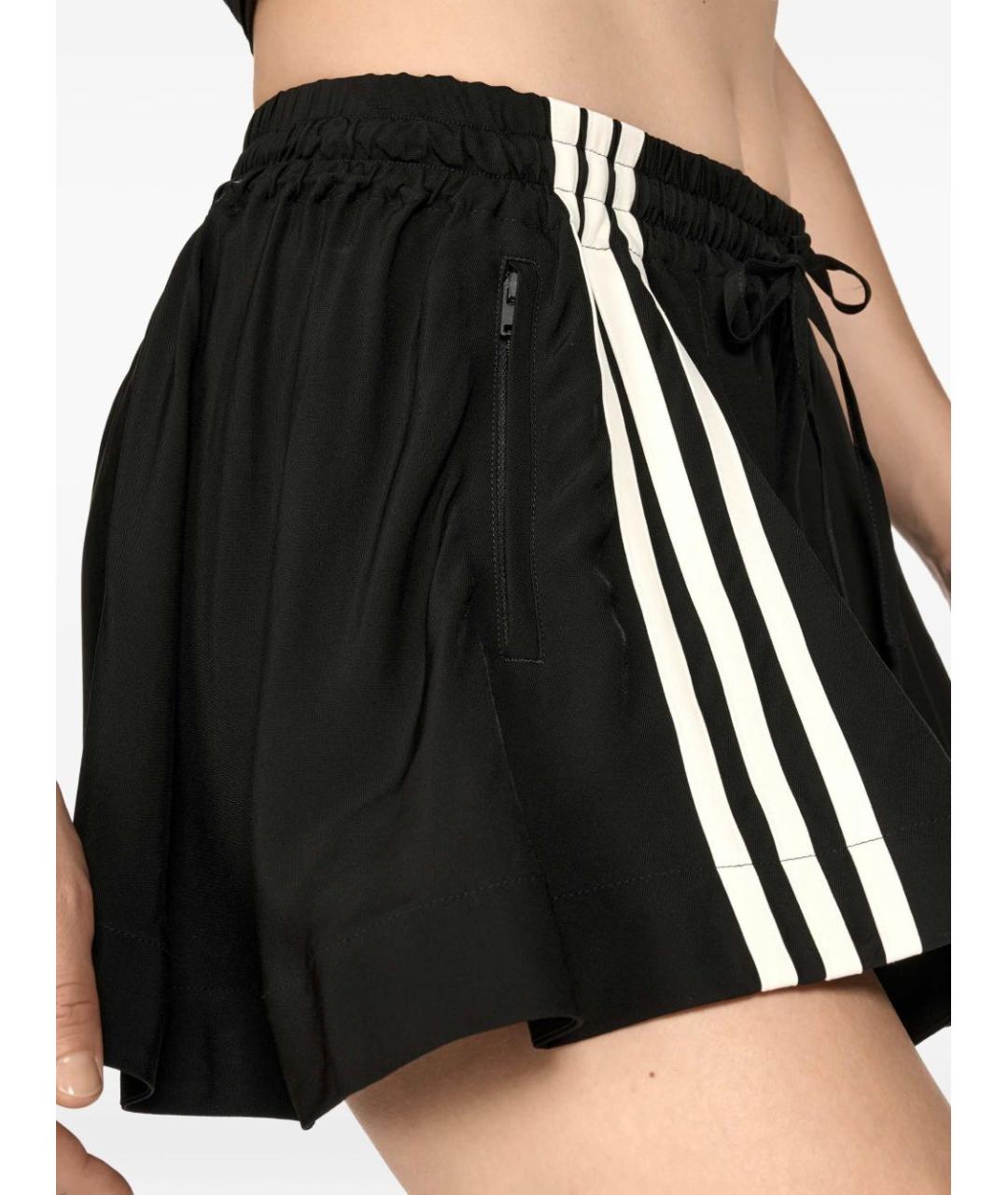 Y-3 Черные хлопковые шорты, фото 2