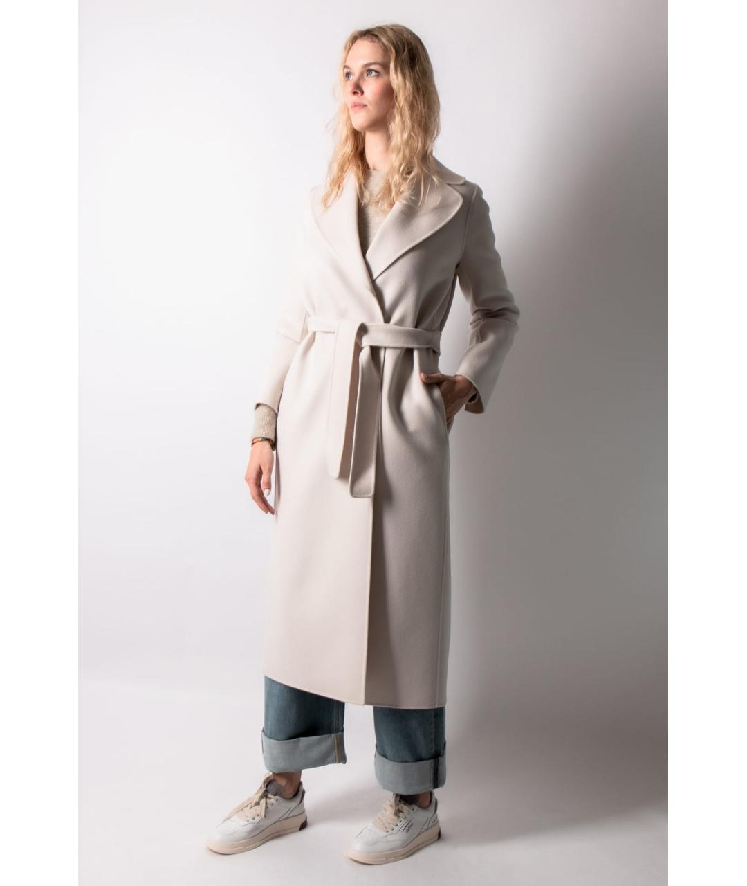 'S MAX MARA Бежевое шерстяное пальто, фото 3