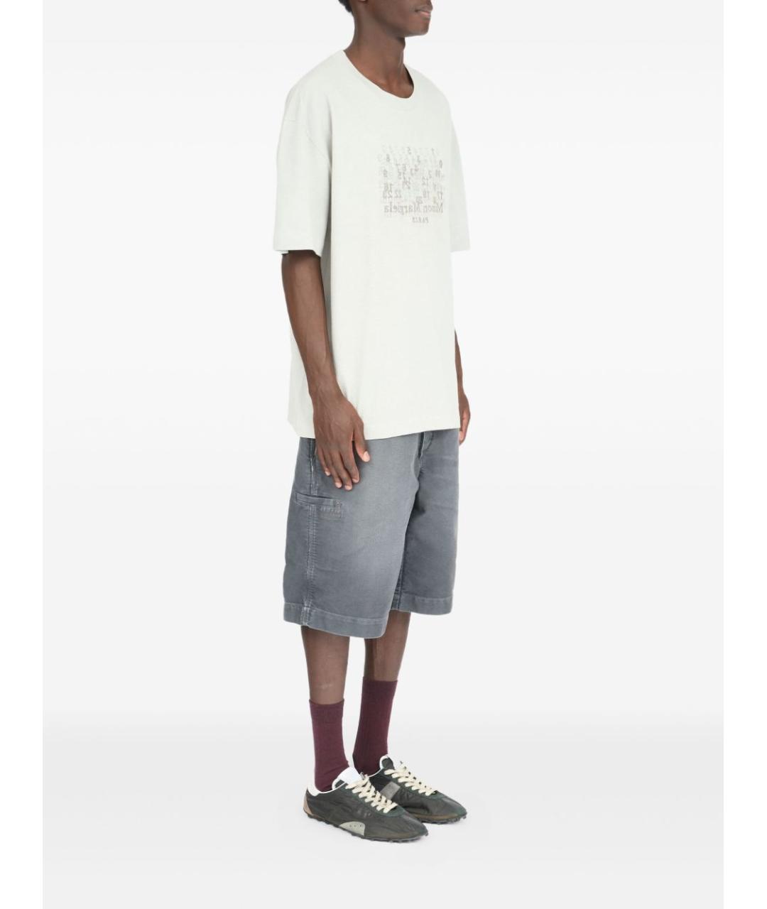 MAISON MARGIELA Серая хлопковая футболка, фото 2