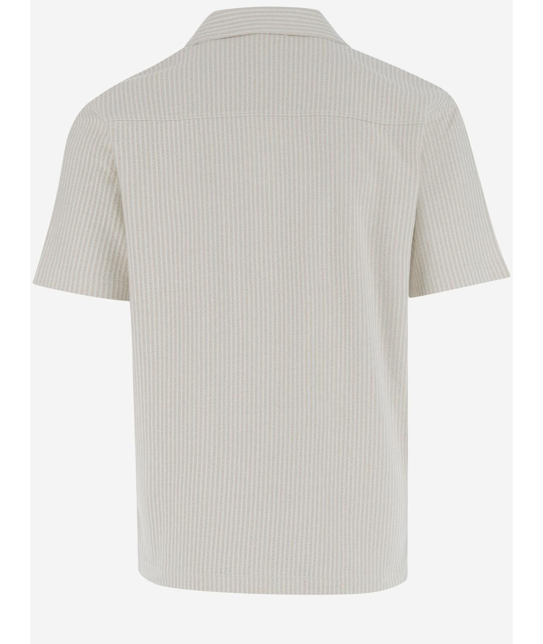 VINCE Белая хлопковая кэжуал рубашка, фото 2