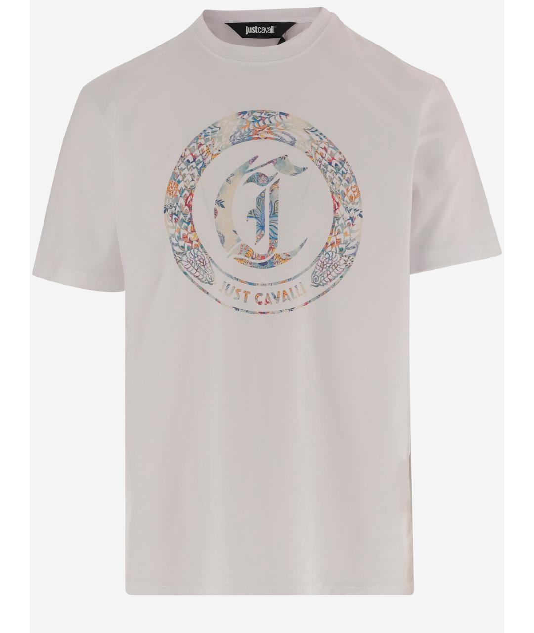 JUST CAVALLI Белая хлопковая футболка, фото 1
