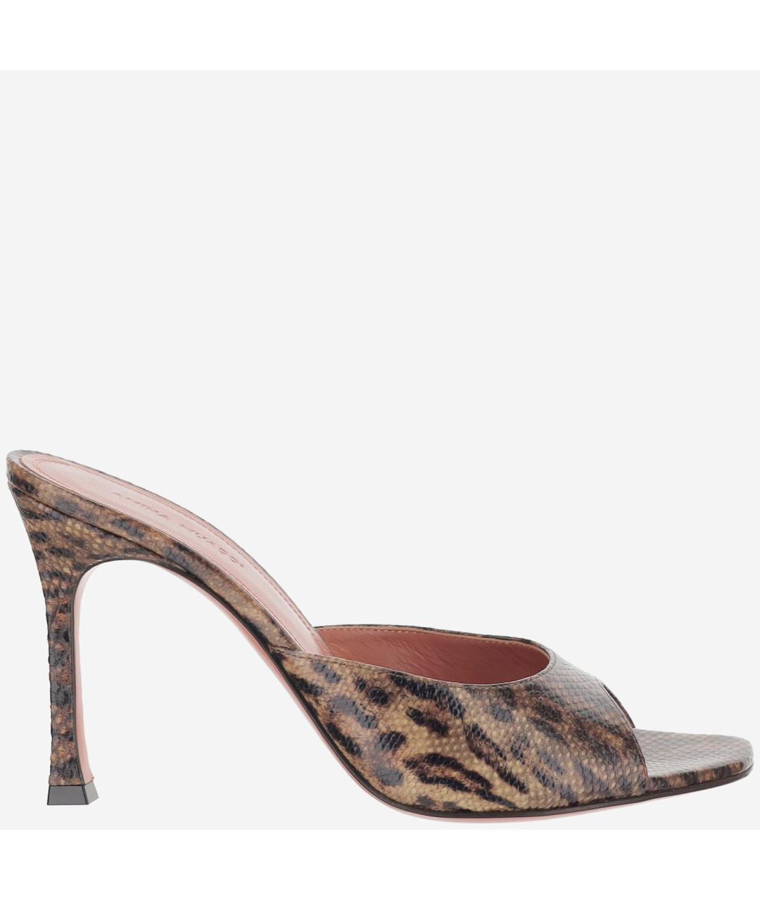 Amina Muaddi Красные бархатные босоножки, фото 1